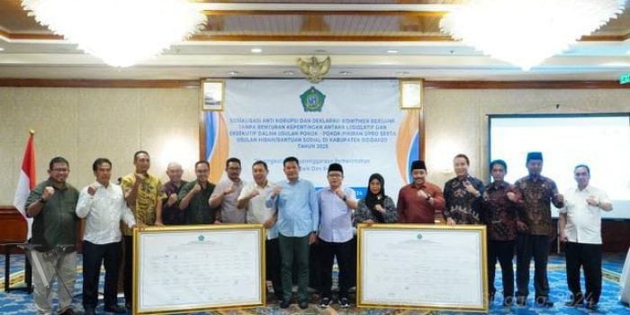 Komitmen Bersama: Pemkab Sidoarjo, DPRD, dan Warga Deklarasikan Anti Korupsi