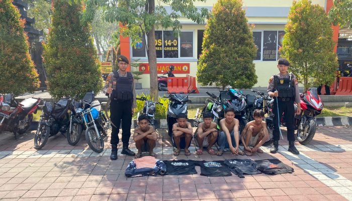 Polres Gresik Amankan Pemuda Hendak Balap Liar, Membawa Sajam