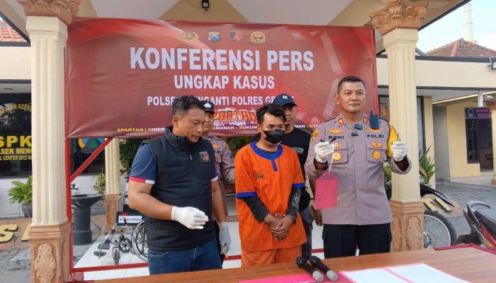 Polsek Menganti Berhasil Amankan Pelaku Pencurian Sepeda Motor gunakan Kunci T
