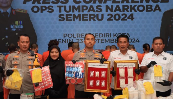 Polres Kediri Kota Berhasil Amankan Belasan Tersangka Penyalahgunaan Narkoba, Satu Diantaranya Wanita