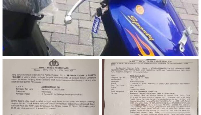 Kasus Pencurian Motor di Semampir Kembali Terjadi, Warga Semakin Resah