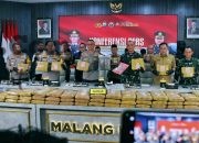 Polresta Malang Kota Berhasil Gagalkan Pengiriman 166 Kg Ganja Jaringan Antarprovinsi
