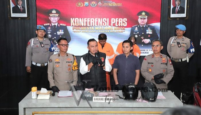 Gerak Cepat, Polresta Malang Kota Tangkap 2 Pelaku Jambret yang Viral di Media Sosial