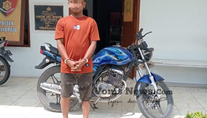 Polsek Driyorejo Amankan Maling Sepeda Motor yang Beraksi di Toko Madura