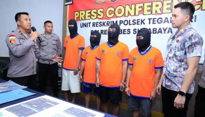 Polsek Tegalsari Surabaya Bongkar Empat Kasus Judi Online, Empat Tersangka Diamankan