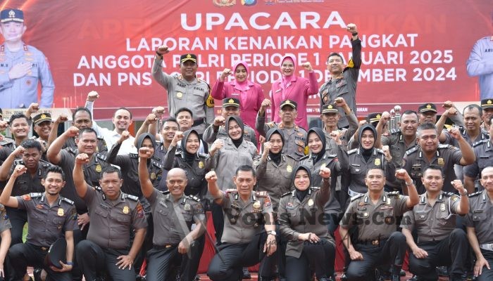 Kapolres Gresik beri pesan Menginspirasi kepada 49 Personel Polres Gresik Naik Pangkat