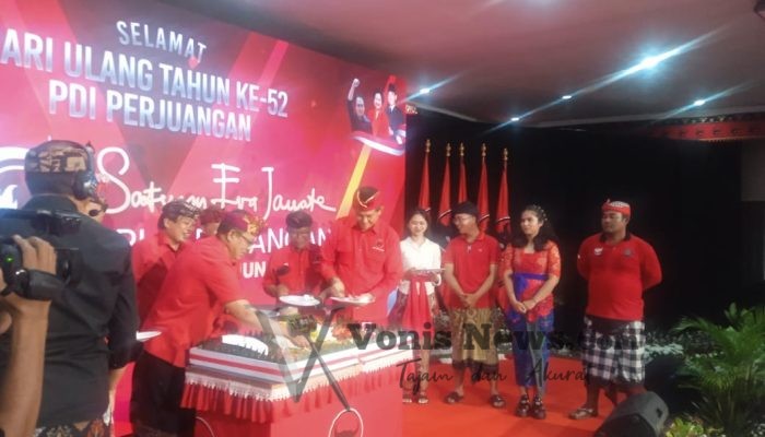 Perayaan HUT Ke-52 PDI Perjuangan di Bali: Koster Ajak Seluruh Komponen Bersatu