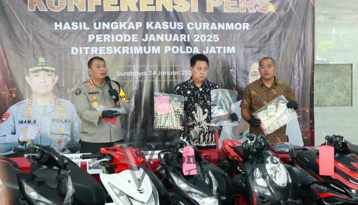 Polda Jatim Ungkap 152 Kasus Curanmor, Libatkan 136 Tersangka dan Sita Puluhan Barang Bukti