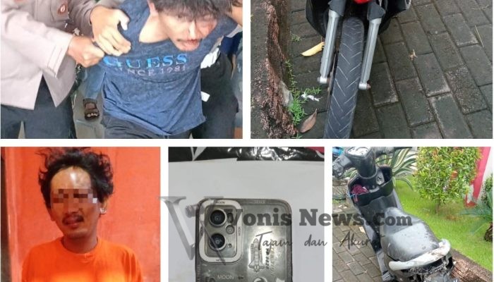Pencuri Handphone Babak Belur Dihajar Warga Driyorejo, Polisi Amankan Pelaku