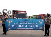 Satlantas Polres Gresik Peduli: Gelar Penertiban Angkutan Barang dan Pembagian Takjil