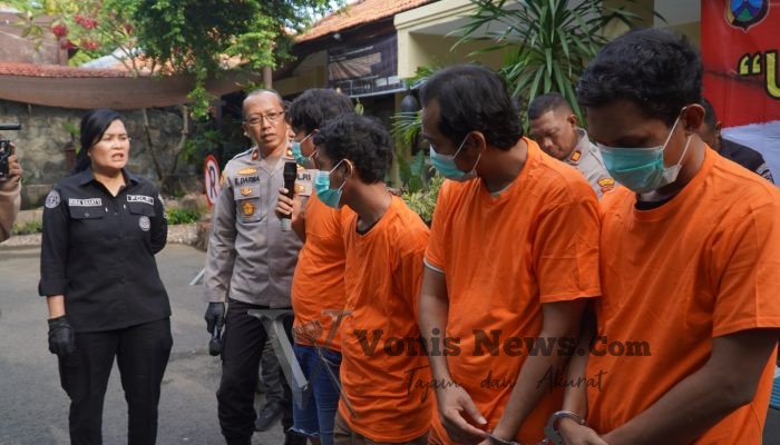 Polsek Gubeng Tangkap Tiga Pelaku Pencurian Motor di Kantor Ekspedisi