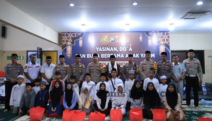 Polres Gresik Gelar Yasinan, Doa, dan Buka Bersama Anak Yatim di Bulan Suci Ramadan