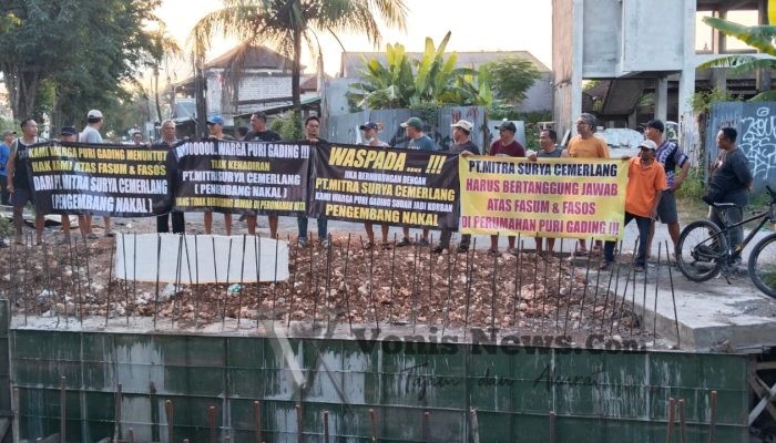 Warga Puri Gading Jimbaran Tuntut PT MSC Segera Perbaiki Jembatan Mangkrak