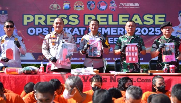 Operasi Pekat Semeru 2025, Polres Gresik Berhasil Ungkap 121 Kasus dan Amankan 146 Tersangka