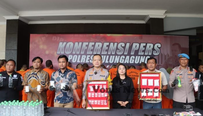 Polres Tulungagung Ungkap 16 Kasus Narkoba dan Miras, Amankan 25 Tersangka