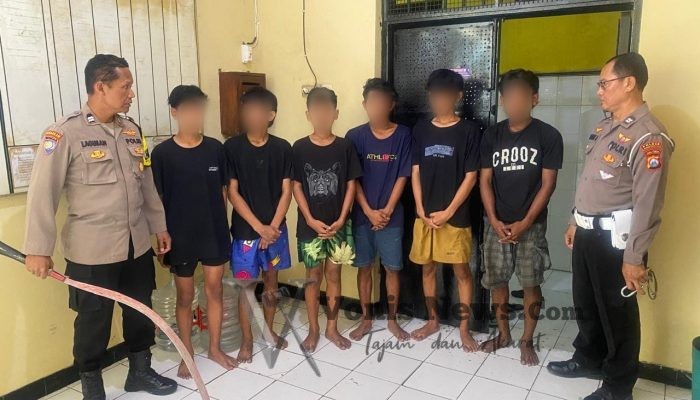 Polsek Kenjeran dan Warga Gagalkan Tawuran, 6 Remaja Diamankan di Bulak Cumpat Surabaya