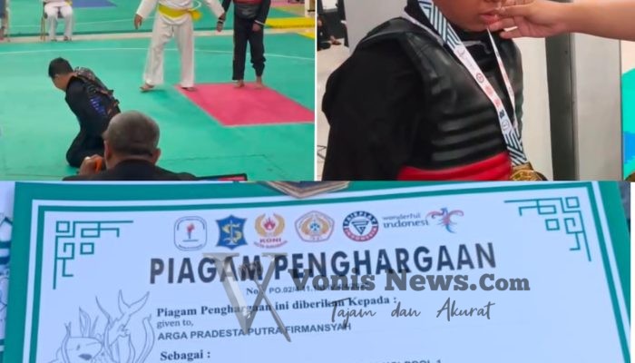 Buktikan Kemampuan Sejak Dini, Arga Pradesta Juara 1 Kejuaraan Pencak Silat Nasional Piala Walikota Surabaya