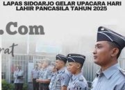 Lapas Kelas IIA Sidoarjo Gelar Upacara Peringatan Hari Lahir Pancasila Tahun 2025