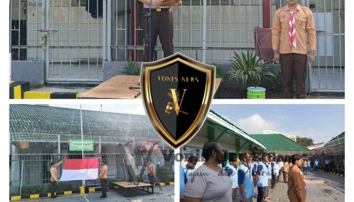 Lapas Sidoarjo Gelar Upacara 17 Juni, Tanamkan Semangat Bela Negara kepada Warga Binaan