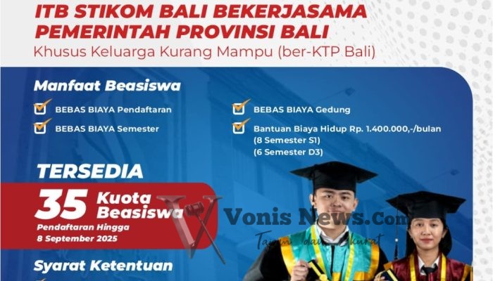 ITB STIKOM Bali Buka Program Beasiswa “Satu Keluarga Satu Sarjana” untuk Warga Ber-KTP Bali