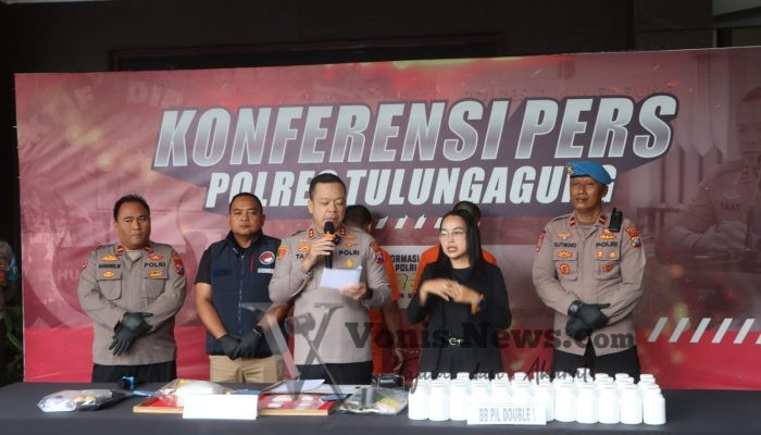 Polres Tulungagung Bekuk 2 Pengedar Narkoba, Sita 1,2 Kg Sabu dan 60 Ribu Pil Double L