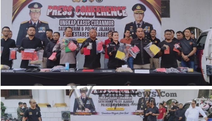 Polrestabes Surabaya Bekuk 49 Tersangka Curanmor, Motor Curian Dikembalikan Gratis ke Korban