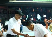 Kapolres Gresik Hadiri Open Tournament Bola Voli Piala Panglima TNI HUT Ke-80 TNI