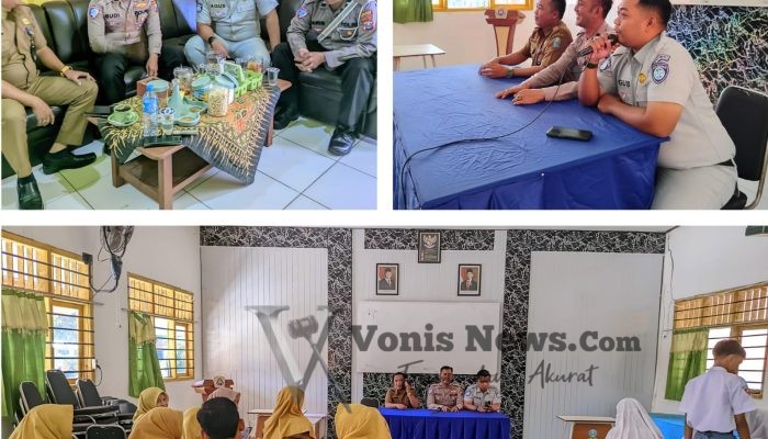 Satlantas Polres Sampang Gelar Police Goes to School di SMKN 1 Jrengik, Tanamkan Kesadaran Tertib Lalu Lintas Sejak Dini