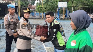 Polres Bangkalan Gelar Apel Ojol Kamtibmas, Wakapolres Tekankan Peran Strategis Pengemudi Online dalam Menjaga Keamanan