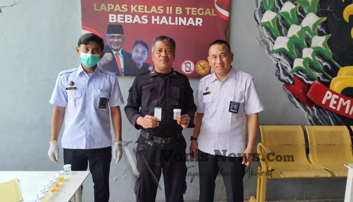 Lapas Tegal Gelar Tes Urine Dadakan, Pastikan Lingkungan Pemasyarakatan Bersih dari Narkoba