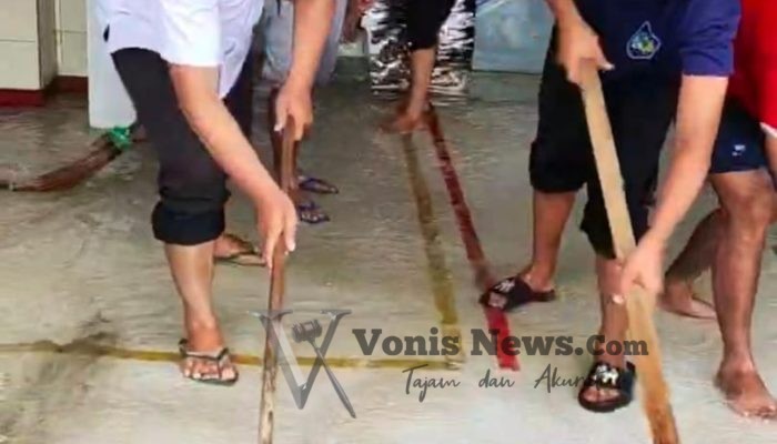 Komitmen Dalam Rendaman Banjir dan Air Hujan, Lapas Tegal Tetap berikan Pelayanan Prima