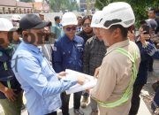 Sidak Proyek Pembangunan Alun-alun Sidoarjo, Bupati Subandi temukan Banyak Kekurangan