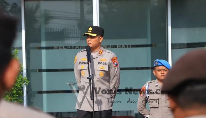 Kapolres Ngawi AKBP Charles P. Tampubolon Pimpin Apel Jam Pimpinan: Apresiasi Kinerja Anggota dan Penegasan Komitmen Pelayanan Humanis