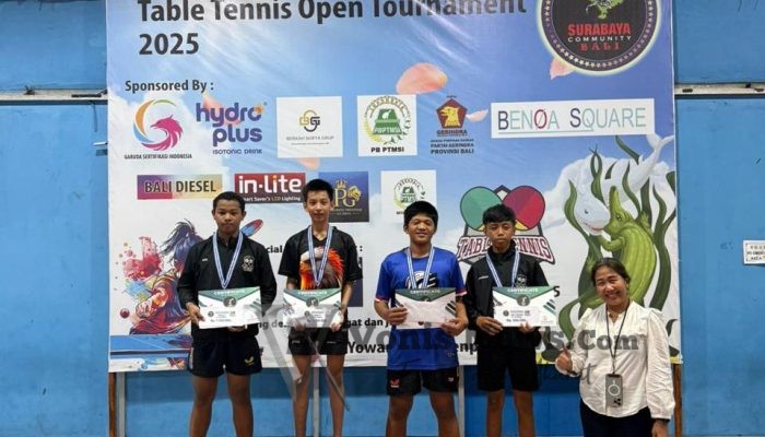 Libatkan 250 Peserta dari Berbagai Klub, Surabaya Community Bali Gelar Event Tenis Meja