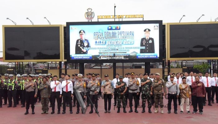 Bupati Sidoarjo Pimpin Apel Gelar Pasukan Operasi Lilin Semeru 2025