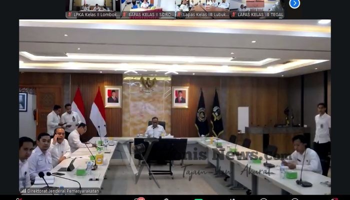 Lapas Tegal Perkuat Keamanan Jelang Nataru Lewat Arahan Virtual Dirjenpas
