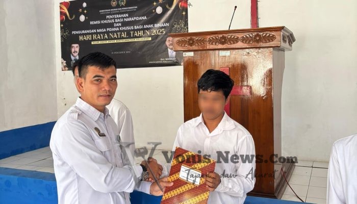 Lapas Batang Serahkan Remisi Khusus Natal 2025 kepada Warga Binaan Nasrani