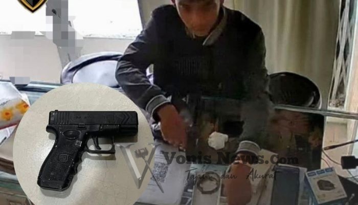 Aksi Nekad, Pemuda 19 Tahun Rampok Konter Handphone di Mojokerto Pakai Pistol Mainan