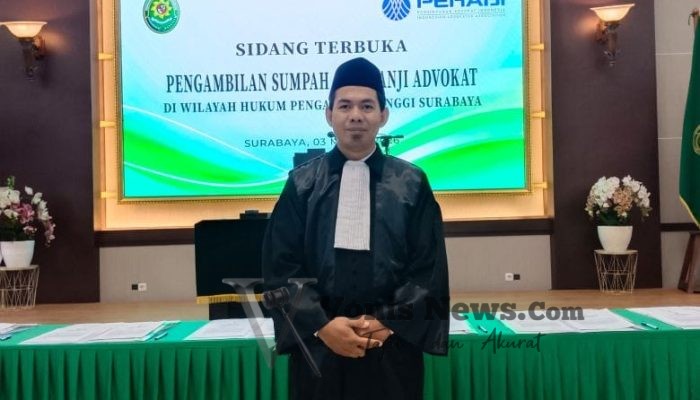 Lulusan PKPA UINSA PERADI, Hermansya Rachmadtullah Resmi Disumpah Advokat di PT Surabaya