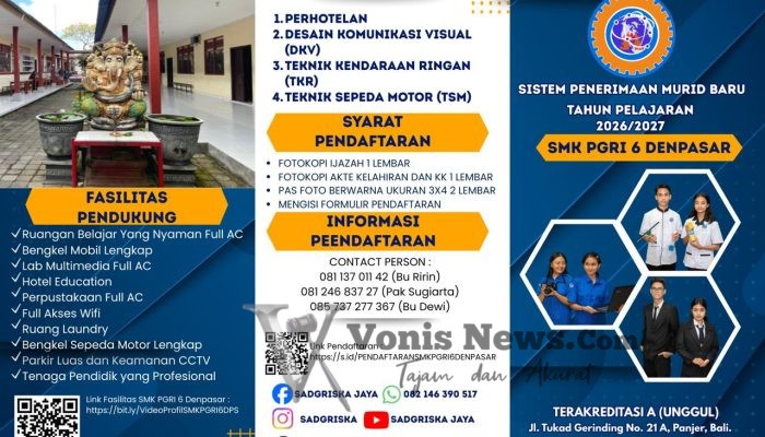 Ingin Cepat Kerja dan Berprestasi, Ayo Bergabung di SMK PGRI 6 Denpasar