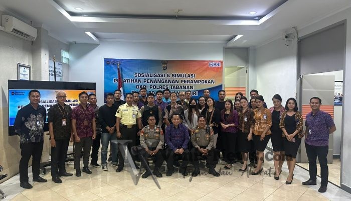 BRI BO Tabanan Kediri Tingkatkan Keamanan, Gelar Simulasi Penanganan Perampokan Bersama Polres