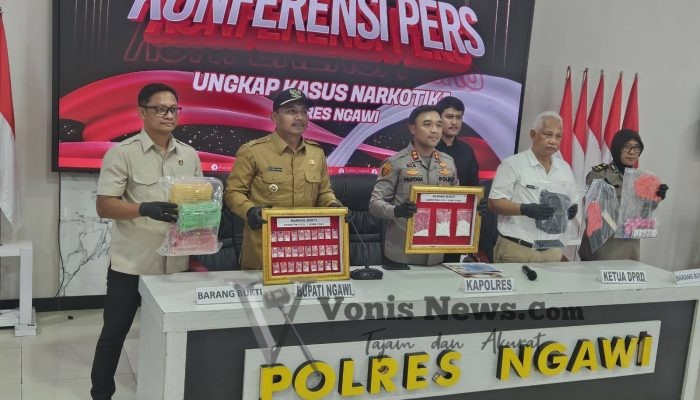 Respon Cepat Polisi, 223,842 Gram Sabu Digagalkan di Ngawi: Jaringan Narkoba Mulai Terbongkar