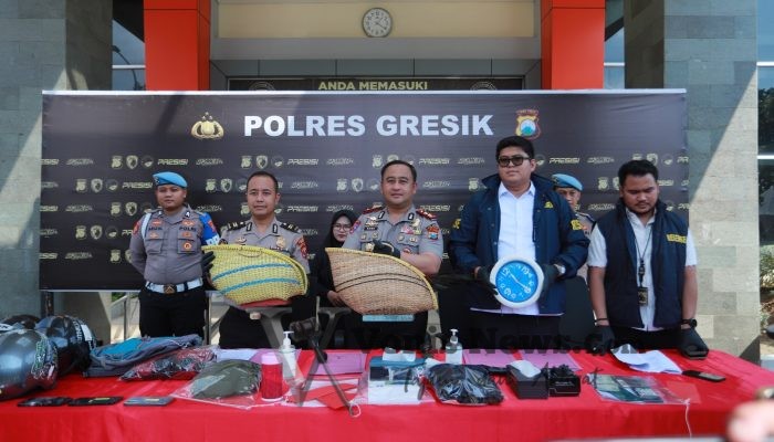 Kapolres Gresik Ungkap Lima Kasus Kejahatan, Korban Bersyukur Motor dan Barang Berharga Kembali
