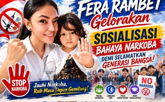 STOP Narkoba, Fera Rambet Ajak Generasi Muda Gencarkan Sosialisasi Bahaya Narkoba di Surabaya