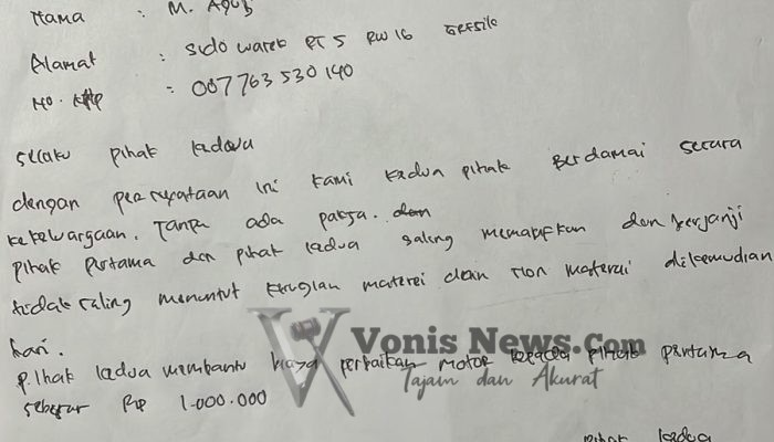 Bantah Isu Pungli, Moch Ungkap Fakta Perdamaian