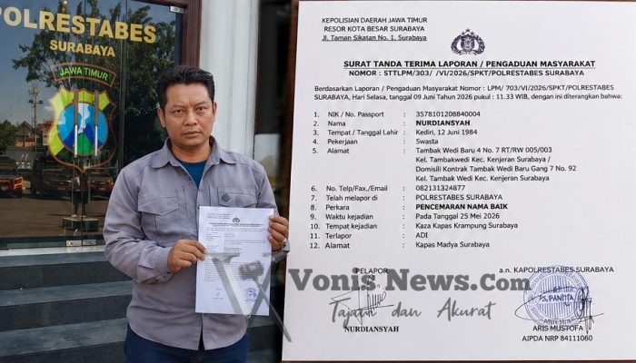 Pimpinan Redaksi Datacyber.id Harap Satreskrim Polrestabes Surabaya Segera Tindak Lanjuti Laporan Dugaan Pencemaran Nama Baik