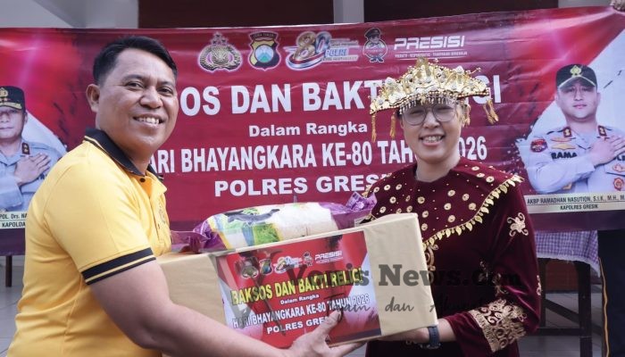 Sambut HUT Bhayangkara ke-80, Polres Gresik Gelar Baksos dan Bakti Religi di Empat Rumah Ibadah