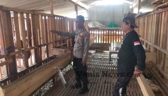 Polsek Manyar Dukung Ketahanan Pangan Nasional Melalui Monitoring Peternakan Kambing di Desa Peganden