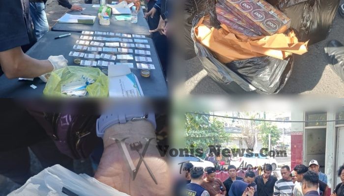Operasi Dadakan di Pelabuhan Jamrud, Satresnarkoba KP3 Surabaya Amankan 5 Pengguna Narkoba dan Sita 6 Dus Rokok Ilegal