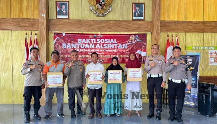 Wujud Kepedulian HUT Bhayangkara ke-80, Polres Gresik Salurkan Alsintan untuk Petani di Panceng